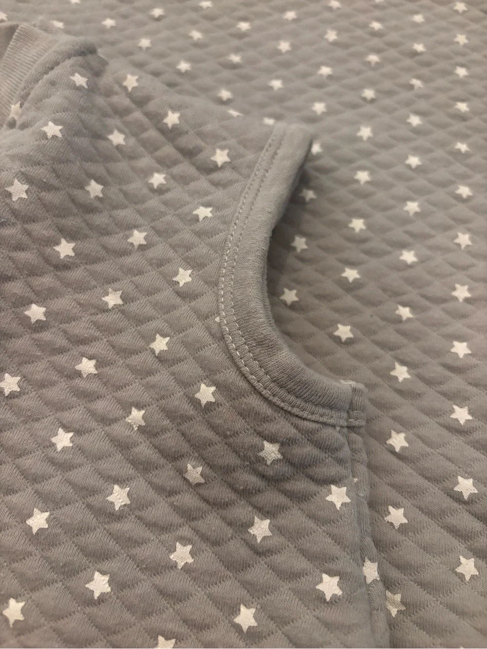 Hudson Baby HB Gray Quilted Sleeveless Star Sleep Sack